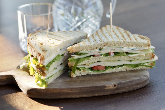 Club sandwich with turkey